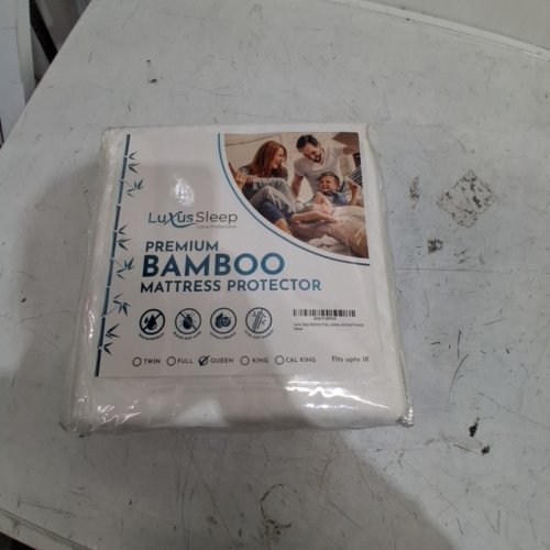 BAMBOO MATTRESS PROTECTOR - QUEEN - WHITE image 3