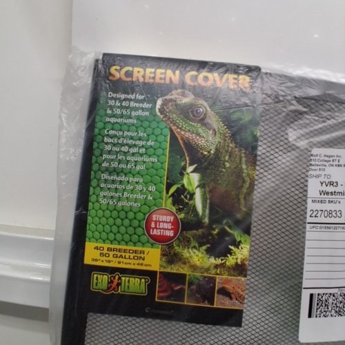 EXO TERRA SCREEN COVER FOR 50 GALLON TANKS 36" X 18" - BLACK image 3