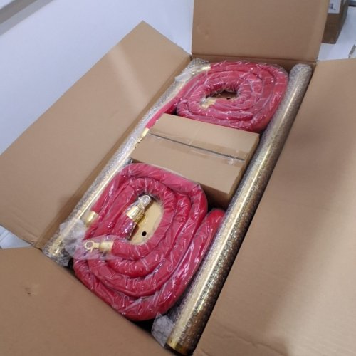 6PC GARVEE STANCHIONS POSTS WITH RED VELVET ROPES - GOLD/RED (MODEL: ppg_33x6vwxy) image 2