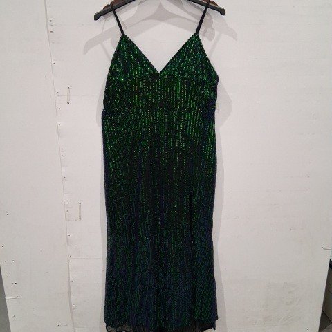 WOMEN'S SEQUIN DRESS - SMALL - BLACK AND GREEN image 3