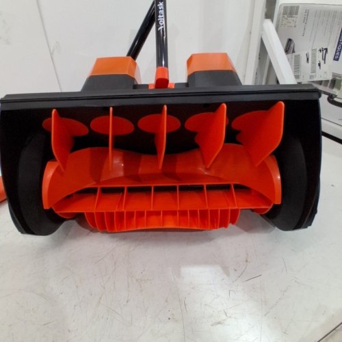 VOLTASK CORDLESS & BRUSHLESS ELECTRIC SNOW SHOVEL WITH BATTERY PACKS- 14" CLEARING PATH - 48 V - ORANGE/BLACK image 6