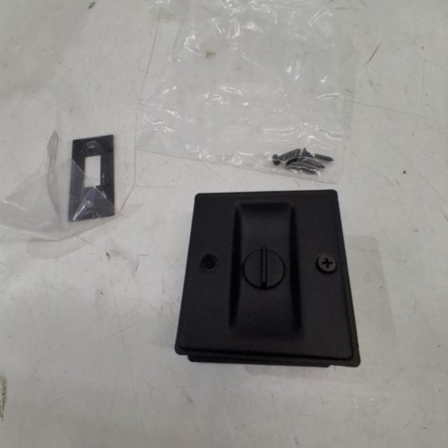 IDH BY ST. SIMONS PREMIUM QUALITY SOLID BRASS POCKET PRIVACY DOOR PULL, MATTE BLACK - (MODEL: 25411-019) image 2