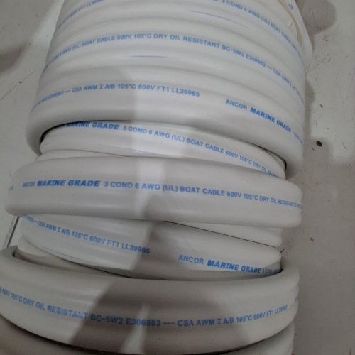 ANCOR MARINE GRADE ELECTRICAL STANDARD TRIPLEX TINNED BOAT CABLE - 6/3AWG/100FT/600V - WHITE (MODEL 130710) image 4