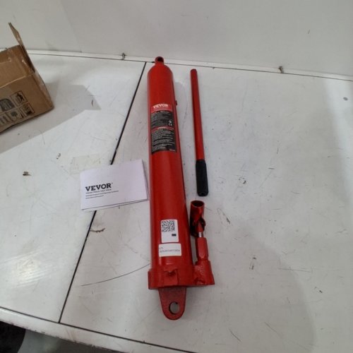 VEVOR MANUAL CHERRY PICKER HYDRUALIC LONG RAM JACK WITH CLEVIS BASE AND SINGLE PISTON PUMP FOR GARAGE ENGINE HOITS, CRANES AND MORE - 8 TON CAPACITY - RED (MODEL:‎8T) image 2