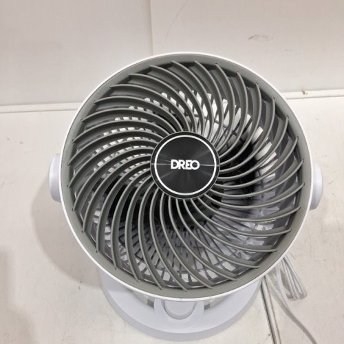 DREO PORTABLE TABLE TOP AIR CIRCULATOR FAN - 9" ROUND - 70FT TONG FLOW - 28DB LOW NOISE - 3 SPEED - 120° ADJUSTABLE TILT - WHITE (MODEL: DR-HAF002) image 3