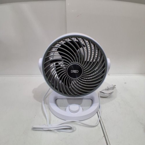 DREO PORTABLE TABLE TOP AIR CIRCULATOR FAN - 9" ROUND - 70FT TONG FLOW - 28DB LOW NOISE - 3 SPEED - 120° ADJUSTABLE TILT - WHITE (MODEL: DR-HAF002) image 4