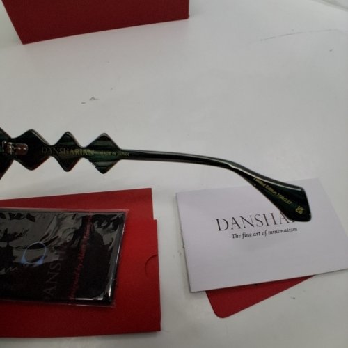 WOMENS DANSHARI NORAVANK LIMITED EDITION GEOMETRIC DESIGN DEMO LENS EYEGLASSES FRAME - BLACK/TEAL/BLUE ( STYLE: DN02404AW) image 3