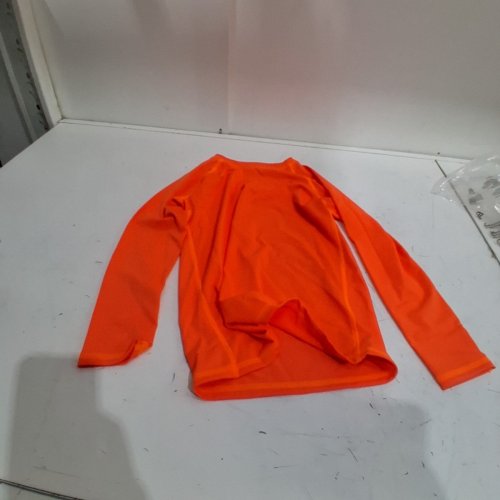 KID'S LONG SLEEVE UV SHIRT - 7-8Y - ORANGE image 3