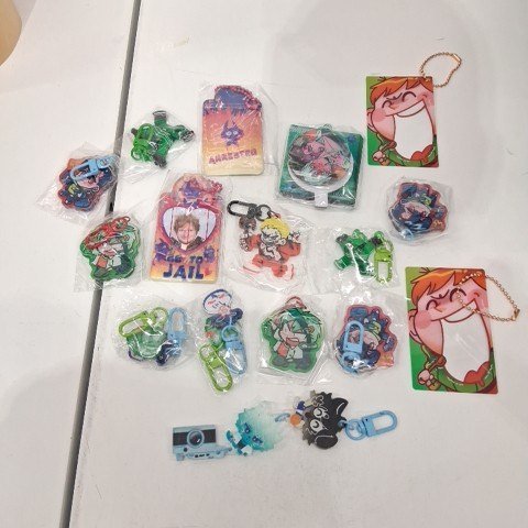 16PK ASSORTED ANIME KEYCHAINS - MULTICOLOR image 2