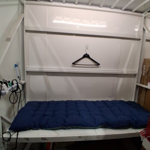 CAMPING COT MATTRESS - 26" X 73" - BLUE / GREY image 4
