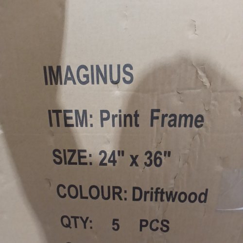 IMAGINUS WOOD PICTURE FRAME - 24" X 36" - DRIFT WOOD image 2