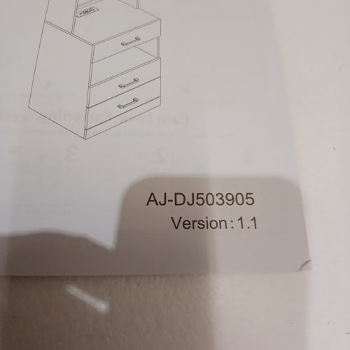 WHITE STORAGE CABINET WITH LED LIGHTS, SHELVES & DRAWERS - WHITE (MODEL: AJ-DJ503905_2) image 2