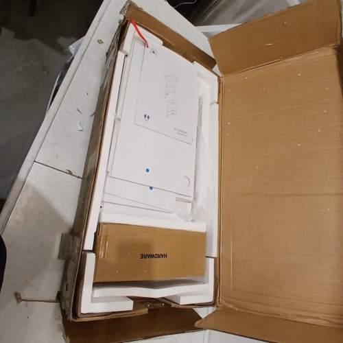 WHITE STORAGE CABINET WITH LED LIGHTS, SHELVES & DRAWERS - WHITE (MODEL: AJ-DJ503905_2) image 3