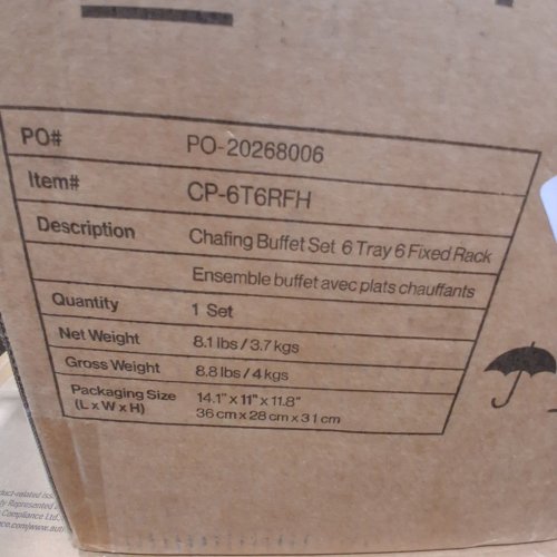 CATERPAX DISPOSABLE BUFFET SET - 6 TRAY - SILVER (ITEM: CP-6T6RFH) image 2