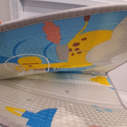 JOYPONY FOLDABLE BABY PLAYMAT - 47" X 47" - BLUE OUTER SPACE AND ANIMALS (MODEL: JY-PM) image 4