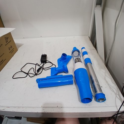 YSMJ 3-IN-1 HANDHELD RECHARGEABLE POOL VACUUM - 39" - 48.8" - BLUE/WHITE (MODEL: 1814) image 2
