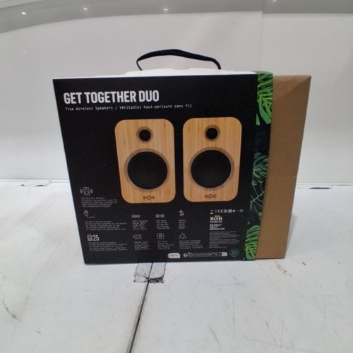 HOUSE OF MARLEY GET TOGETHER DUO SPEAKERS WITH CHARGERS - WOOD (MODEL : EM-JA019-SBB) image 6