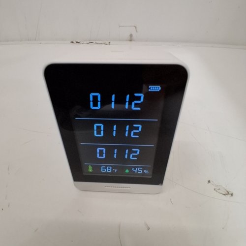 RECHARGEABLE INDOOR AIR QUALITY MONITOR WITH TEMPERATURE AND HUMIDITY - 1600MAH - WHITE (MODEL: AK3) image 2