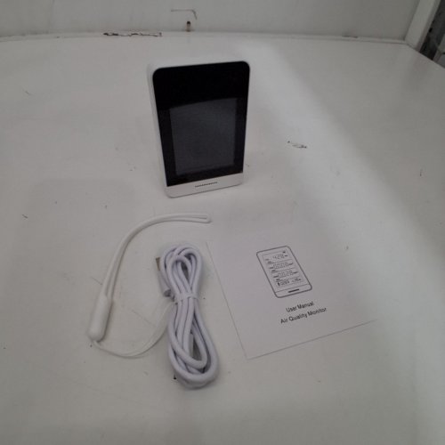 RECHARGEABLE INDOOR AIR QUALITY MONITOR WITH TEMPERATURE AND HUMIDITY - 1600MAH - WHITE (MODEL: AK3) image 4