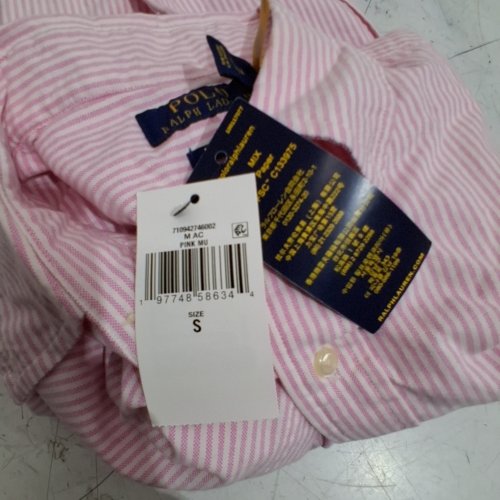 MEN'S POLO RALPH LAUREN CLASSIC-FIT STRIPED OXFORD SHIRT - SMALL - PINK/WHITE (STYLE : 710942746002) image 3