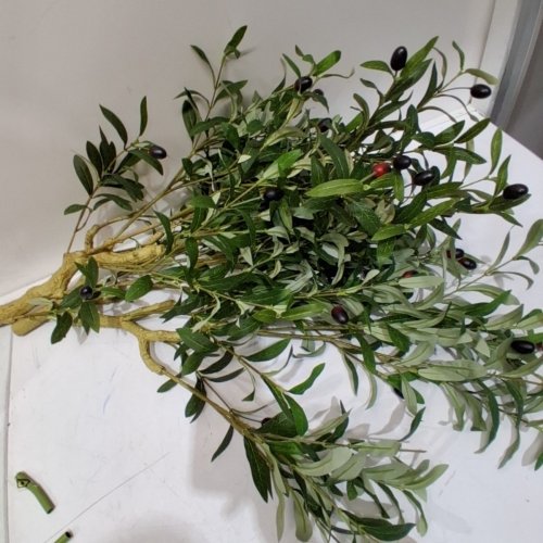REALEAD ARTIFICIAL FAUX POTTED OLIVE SILK TREE WITH BRANCHES AND FRUITS - 5FT - WHITE image 3