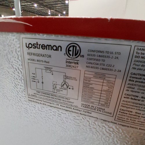 UPSTREMAN 7.7 CU. FT REFRIGERATOR WITH FREEZER - RED (MODEL: BD75-RED) image 5