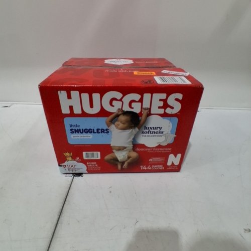 144PK HUGGIES LITTLE SNUGGLERS DIAPERS - SIZE NEWBORN image 2