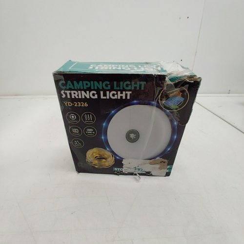 3-IN-1 SOLAR RECHARGEABLE CAMPING LANTERN STRING LIGHTS WITH SMART APP CONTROL - 32.8FT - OLIVE GREEN/CLEAR/RGB (MODEL: YD-2326) image 4