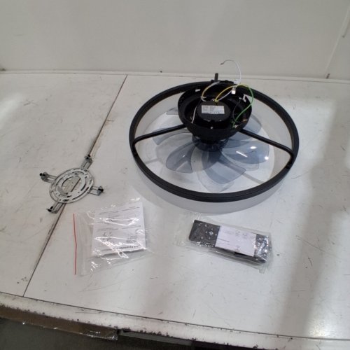 LED CEILING FAN LIGHT - 40W LED - 2700-6500 K - BLACK (MODEL: AMZ-TBL-048-40) image 3