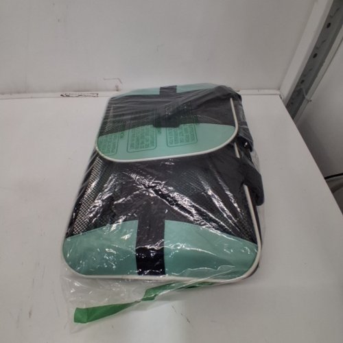 SOFT-SIDED COLLAPSIBLE PET CARRIER BAG - 16.5" X 11.5" X 11" - GREEN/BLACK image 5
