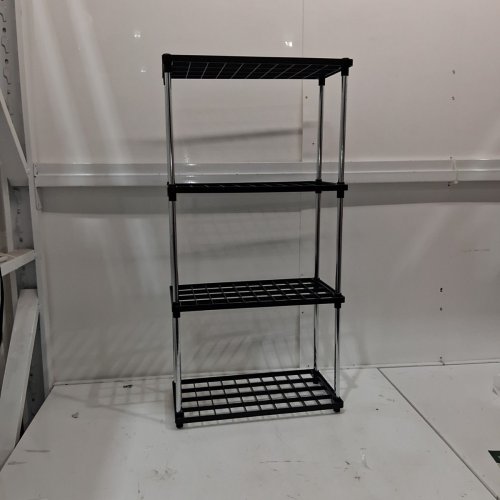 MULTIFUNCTIONAL 4-TIER STORAGE RACK - 31" X 16.5" X 8.5" - BLACK (ITEM: 6601) image 2