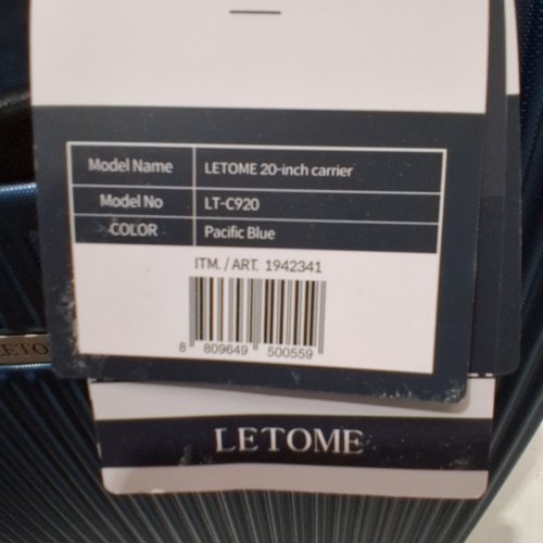 LETOME HARDSIDE LUGGAGE CARRY ON - 20" - BLUE (MODEL: LT-C920) image 2