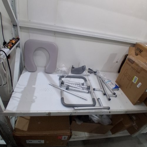 HOMLAND ADJUSTABLE ALUMINUM SOFT CUSHION TOILET SEAT RISER - GREY/SILVER (MODEL: TRB10) image 4