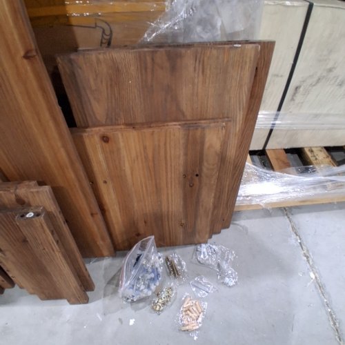 SOLID WOOD ENTRYWAY TABLE WITH SHELF - 63" - BROWN image 5