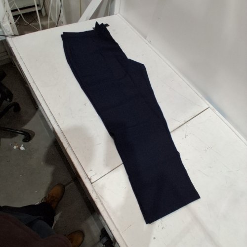 MENS LARS AMADEUS FORMAL DRESS PANTS - 42 - NAVY BLUE image 3