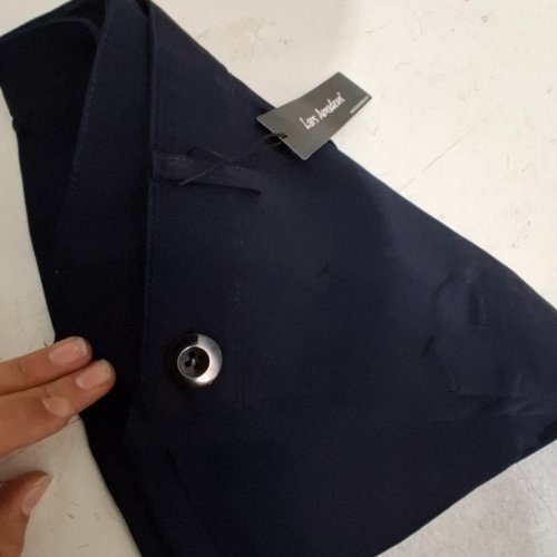 MENS LARS AMADEUS FORMAL DRESS PANTS - 42 - NAVY BLUE image 4