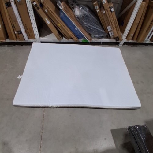 SLUFRA FULL 3 INCH MEMORY FOAM MATTRESS TOPPER WASHABLE COVER - FULL - WHITE image 2