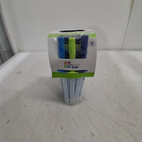 3PC MAINSTAYS TUMBLERS WITH LIDS AND STRAWS - 15OZ - MULTICOLOR (MODEL: VVA535-S3B) image 2