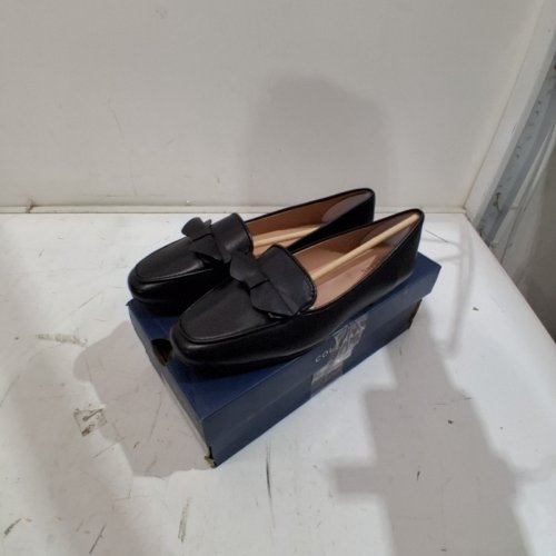 WOMENS COLE HAAN PAYSON SOFT BOW SLIP ON LOAFERS - SIZE 8 B - BLACK (MODEL: W34056) image 3