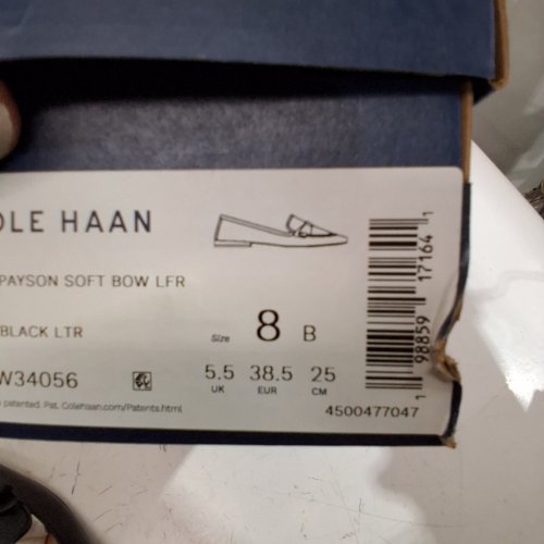 WOMENS COLE HAAN PAYSON SOFT BOW SLIP ON LOAFERS - SIZE 8 B - BLACK (MODEL: W34056) image 5