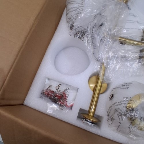 MID CENTURY MODERN GLOBE LED BATHROOM VANITY LIGHT - 27" -BRUSHED GOLD (MODEL:DDGJ-BD-0002) image 4
