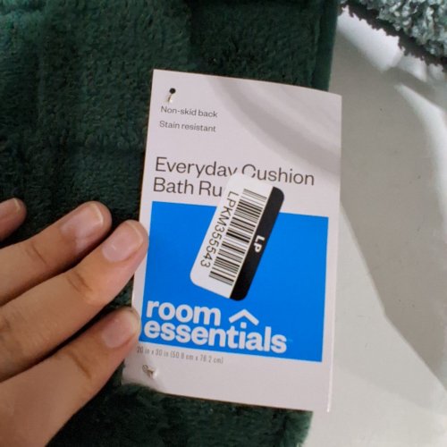 ROOM ESSENTIALS EVERYDAY CUSHION BATH RUG - 20" X 30" - DARK GREEN image 4