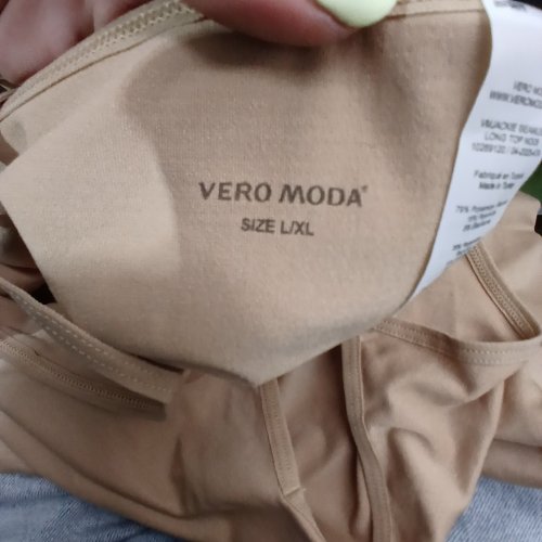 VERO MODA VMJACKIE SEAMLESS LONG TOP - LARGE/EXTRA LARGE - TAN (STYLE: 10269120) image 2