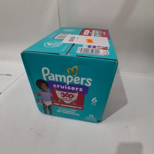76PK PAMPERS CRUISERS 360° 100% LEAKPROOF GAP-FREE FIT DIAPERS - SIZE 6 image 2