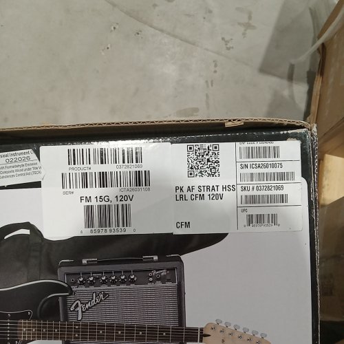 SQUIER BY FFENDER AFFINITY SERIES STRATOCASTER HSS PACK WITH CARRY BAG AND FRONTMAN 15G AMP- RIGHT HANDED - 120 V - CHARCOAL FROST METALLIC WITH LAUREL FINGERBOARD (MODEL:PK AF STRAT HSS LRL CFM 120 V) image 2