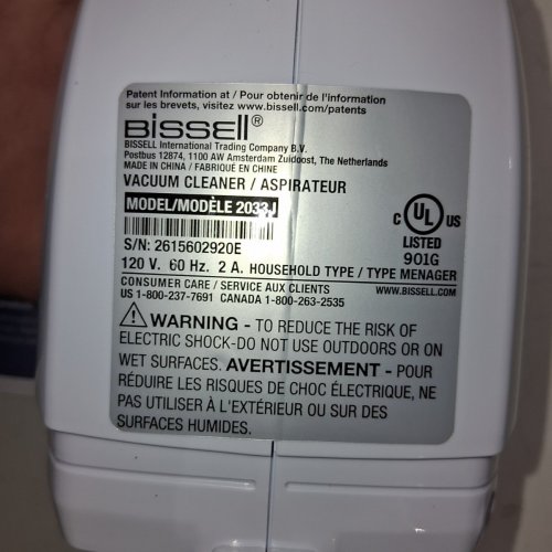 BISSELL FEATHERWEIGHT 3-IN-1 STICK/HAND VACUUM CLEANER - WHITE (MODEL: 2033J) image 7