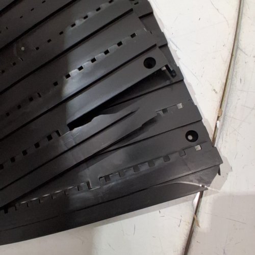 WALL MOUNTED STORAGE RACK WITH 39 BINS - 37" X 21" - BLACK/RED (MODEL: 12119B) image 4