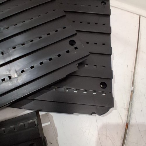 WALL MOUNTED STORAGE RACK WITH 39 BINS - 37" X 21" - BLACK/RED (MODEL: 12119B) image 5
