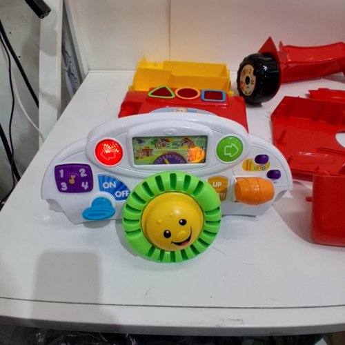 FISHER-PRICE LAUGH & LEARN CRAWL AROUND SMART STAGES CAR, STATIONARY PLAY CENTER FOR BABIES AND TODDLERS - RED image 2
