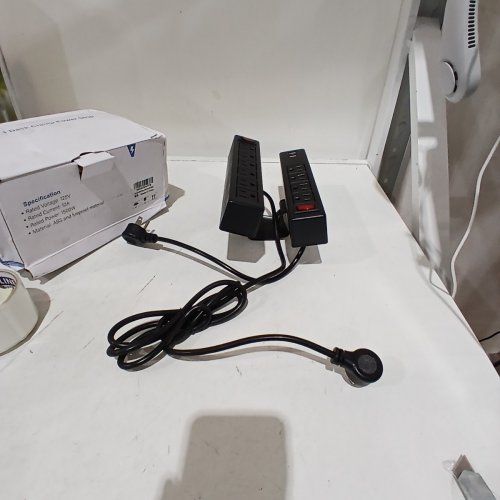 VILONG 2 IN 1 DESKTOP EDGE POWER STRIP REMOVABLE CLAMP POWER OUTLET SOCKET UNDER DESK - BLACK image 3